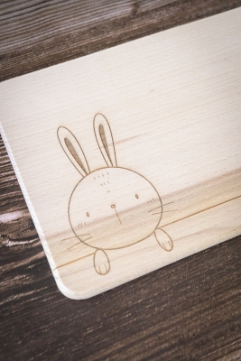 Schneidebrett / Frühstücksbrett Animals -personalisiert-